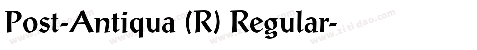 Post-Antiqua (R) Regular字体转换